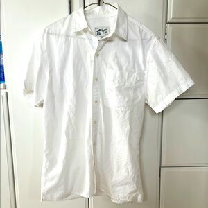 Men's American Eagle White Short Sleeve Shirt, Size Small